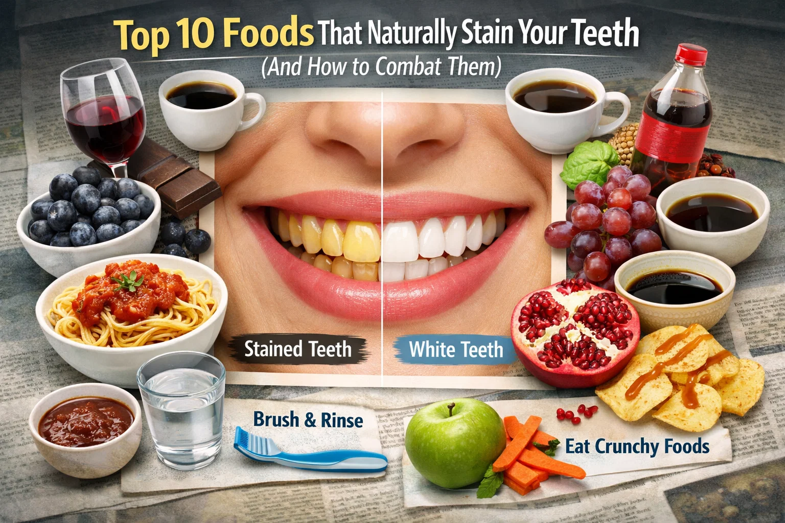 Top 10 Foods That Naturally Stain Your Teeth (And How to Combat Them)